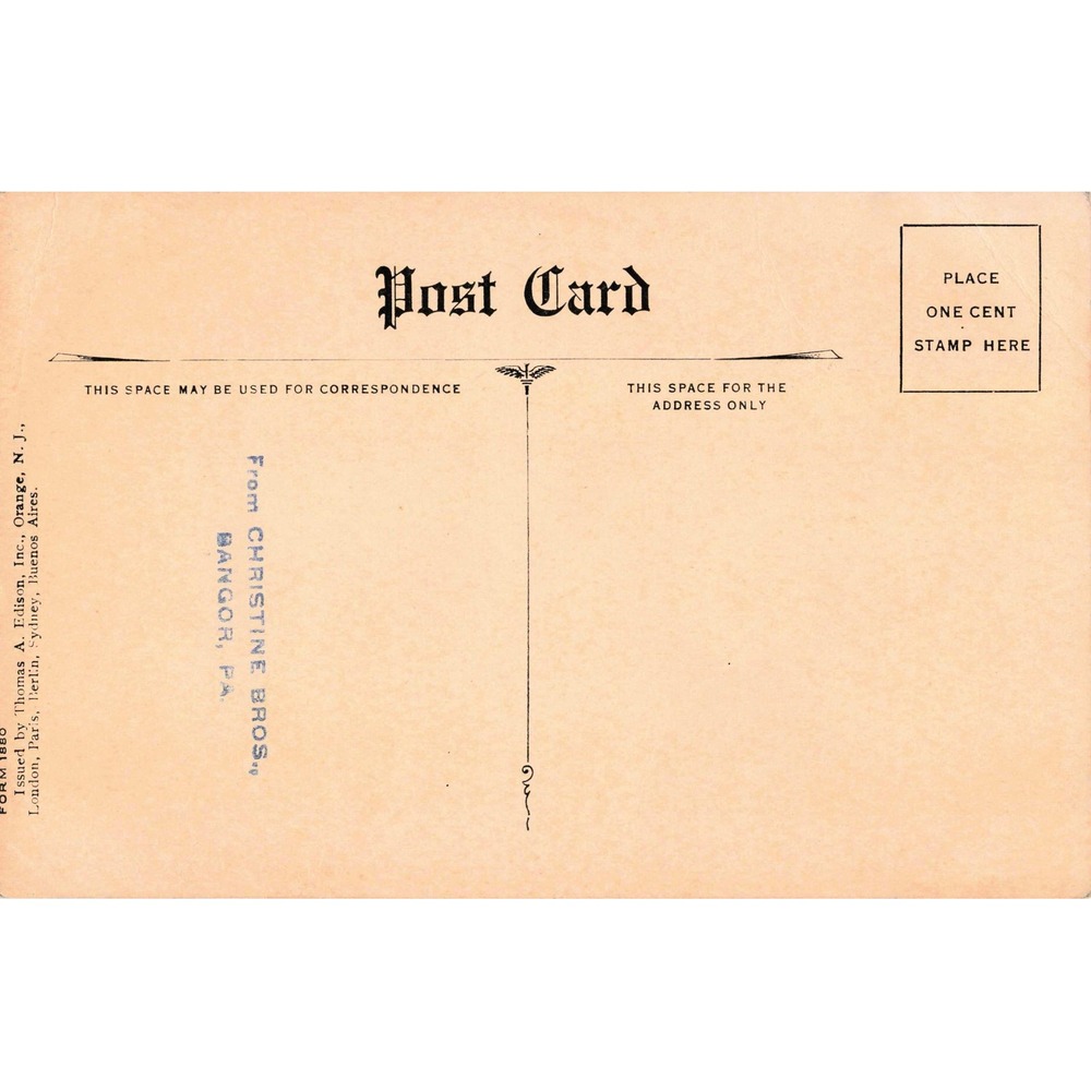 1905 Edison Phonograph Antique Advertising Postcard National Phonograph Co Vtg - Picture 2 of 2